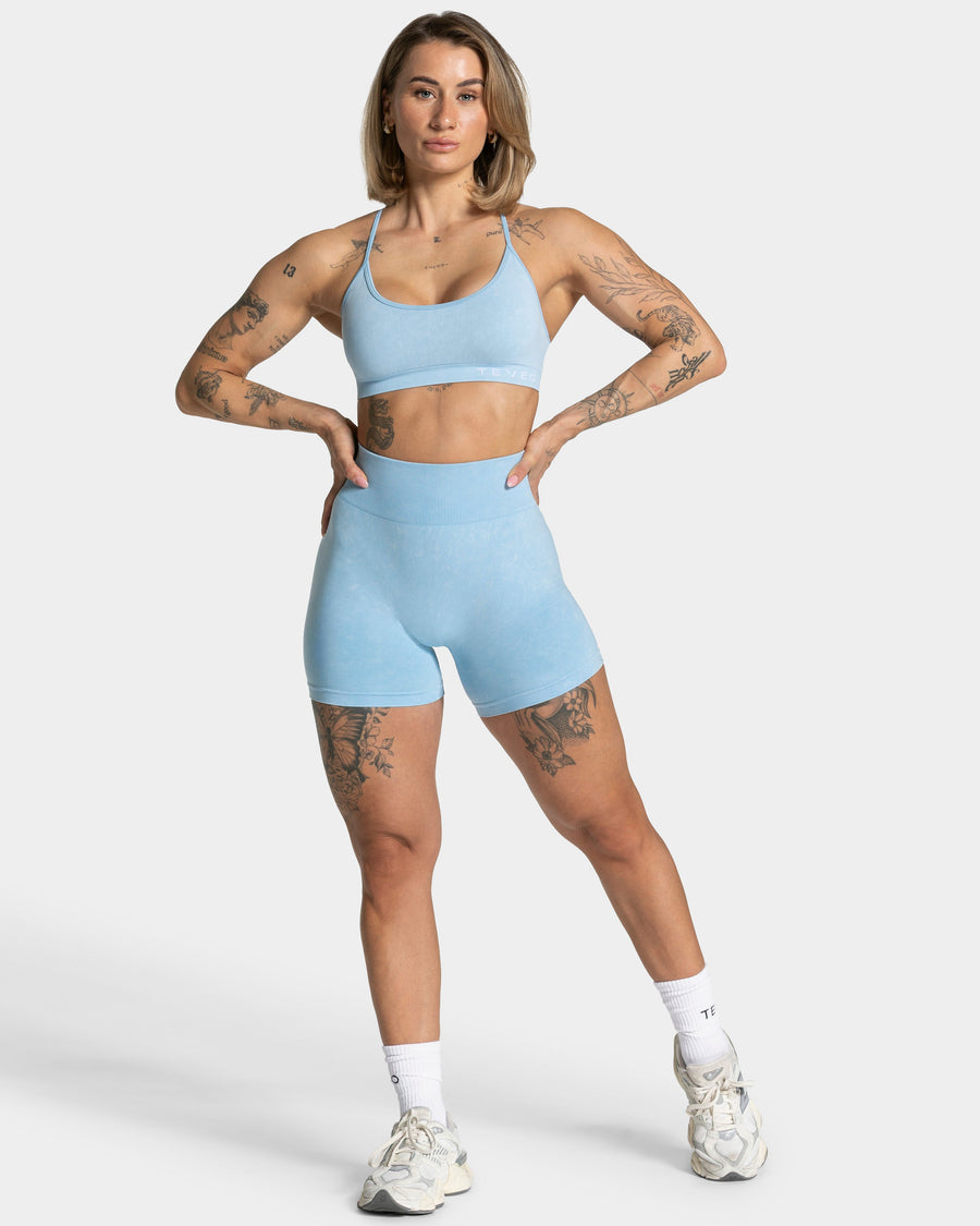 Short Acid Covert scrunch « bleu layette »