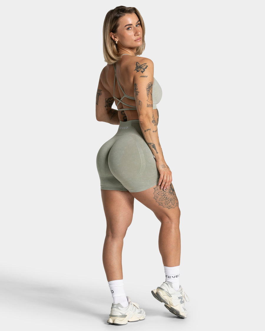 Short Acid Covert scrunch « vert sauge »