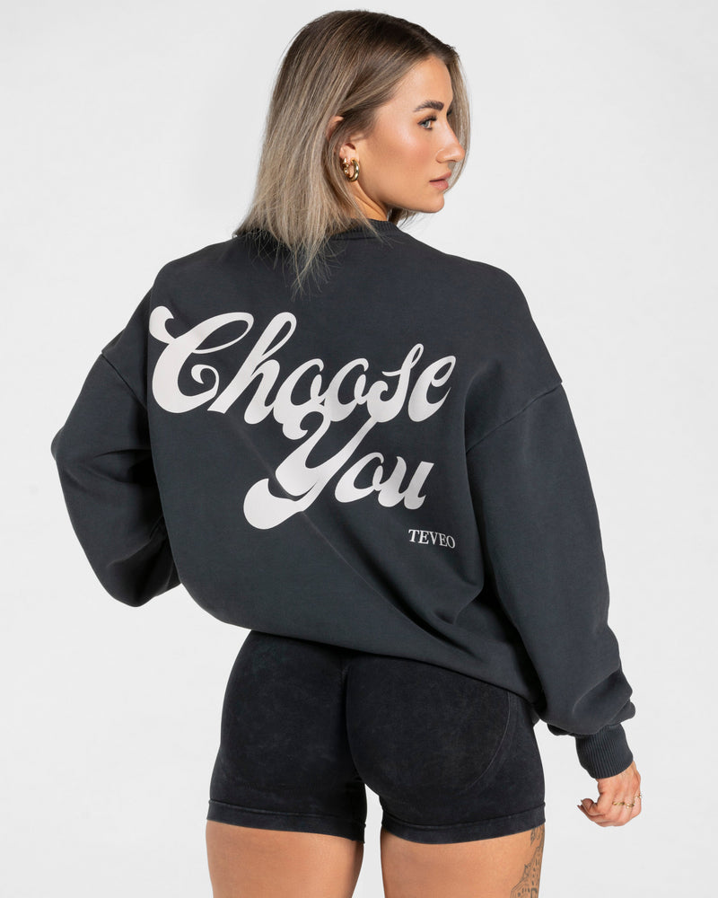 Sweat-shirt oversize Acid « noir »