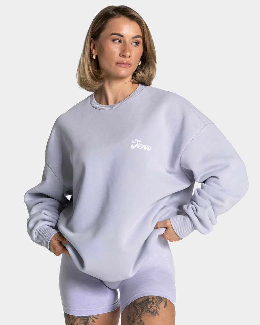 Sweat-shirt Acid oversize « lilas »