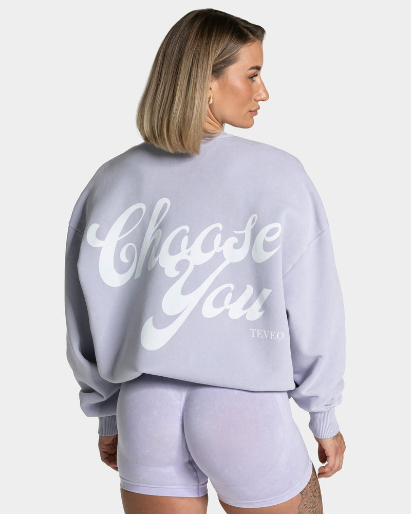 Sweat-shirt Acid oversize « lilas »
