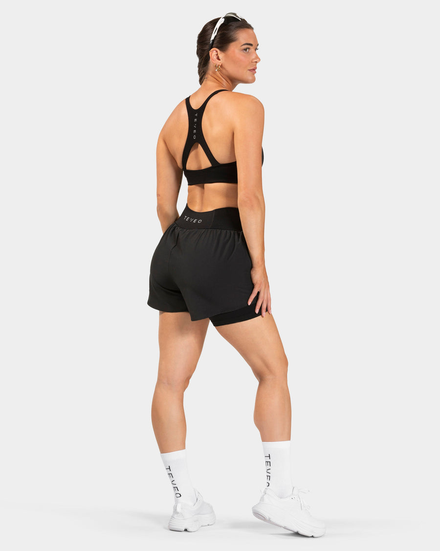 Short 2-en-1 END Running « noir »