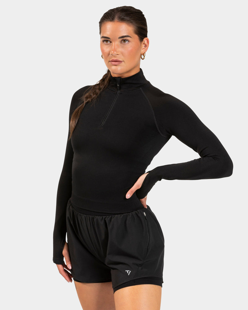 Half zip END Running « noir »