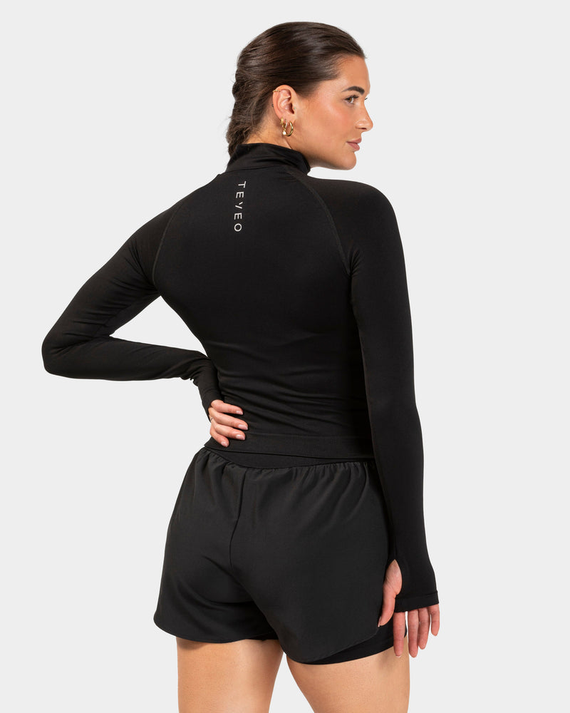 Half zip END Running « noir »