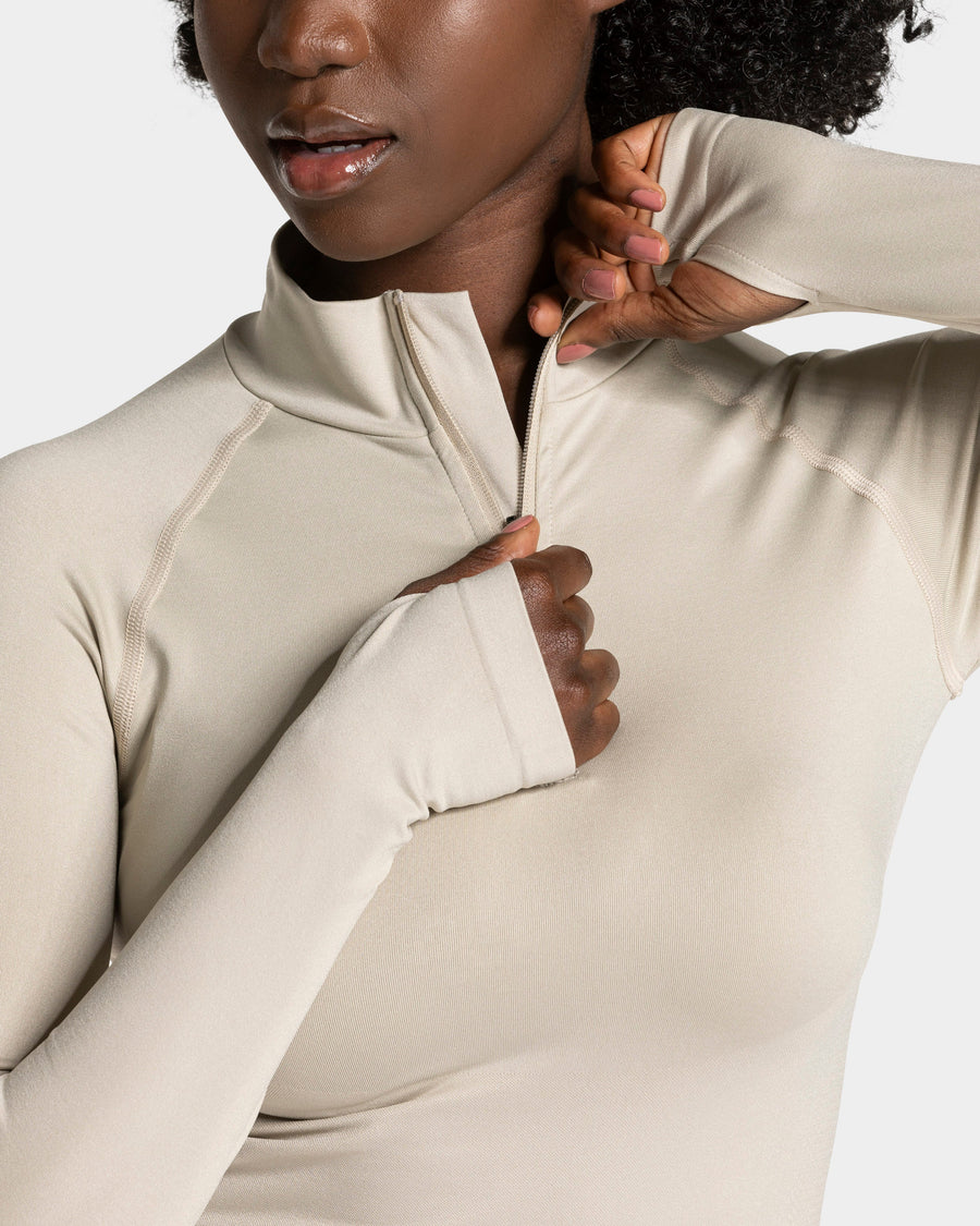 Half zip END Running « Latte »