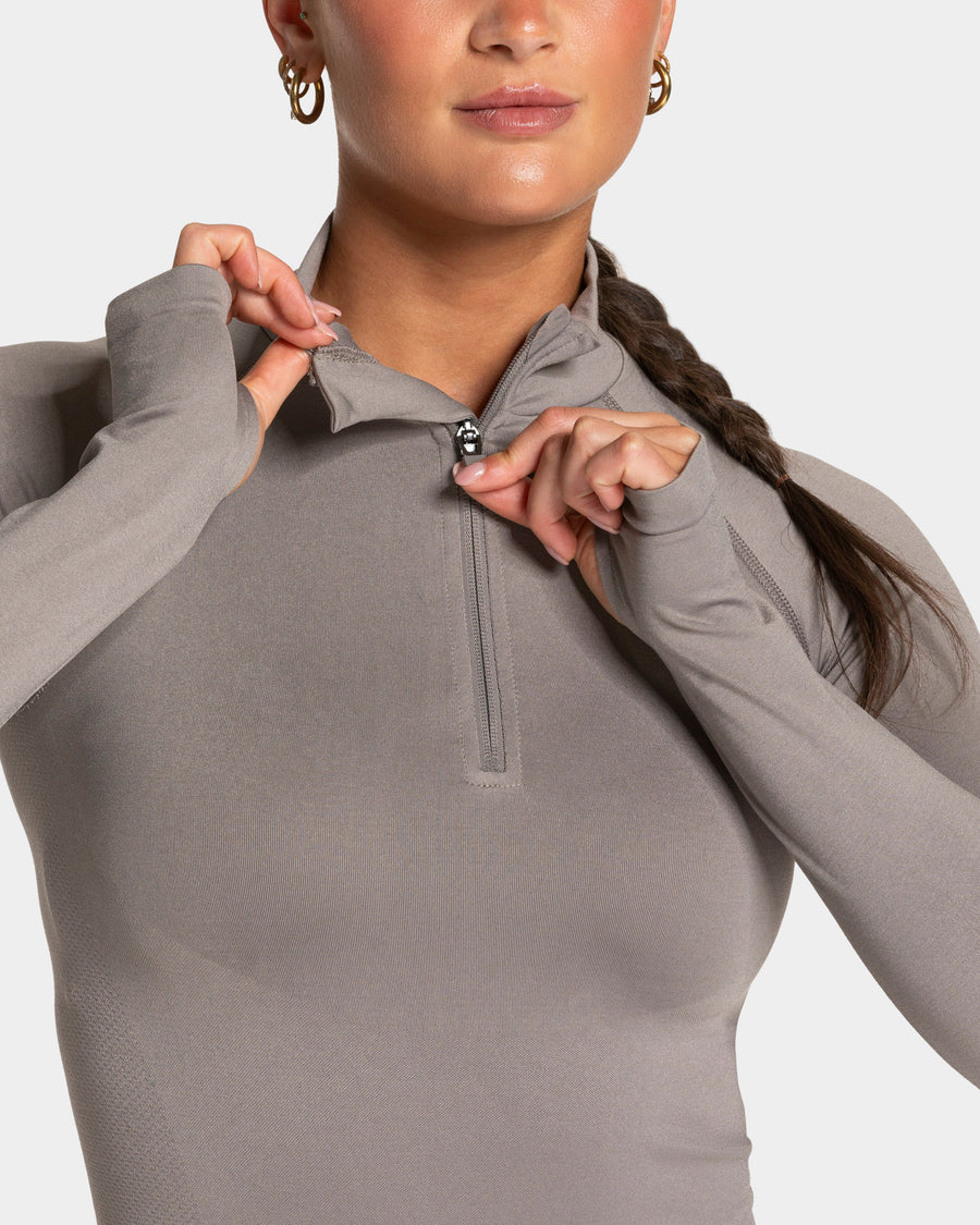 Half zip END Running « smoke »