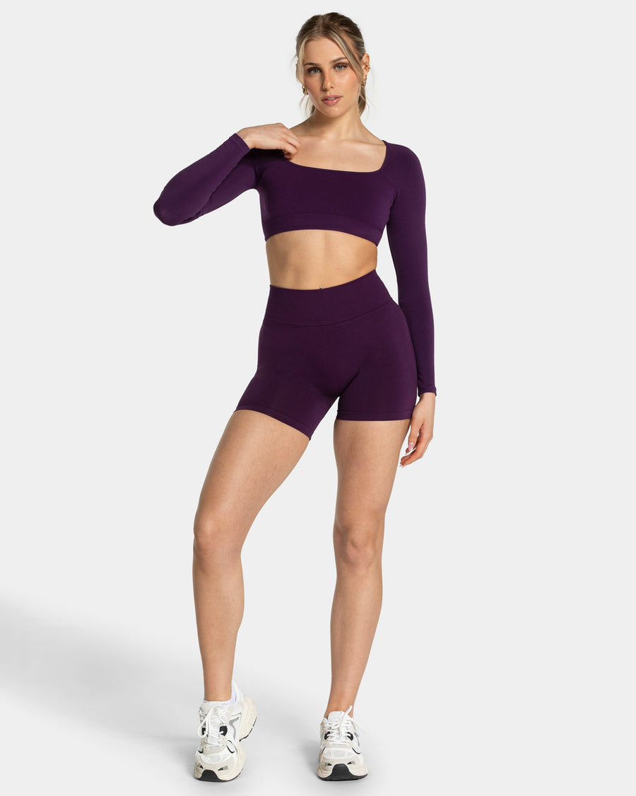 Short Sculpt scrunch Femme « aubergine »