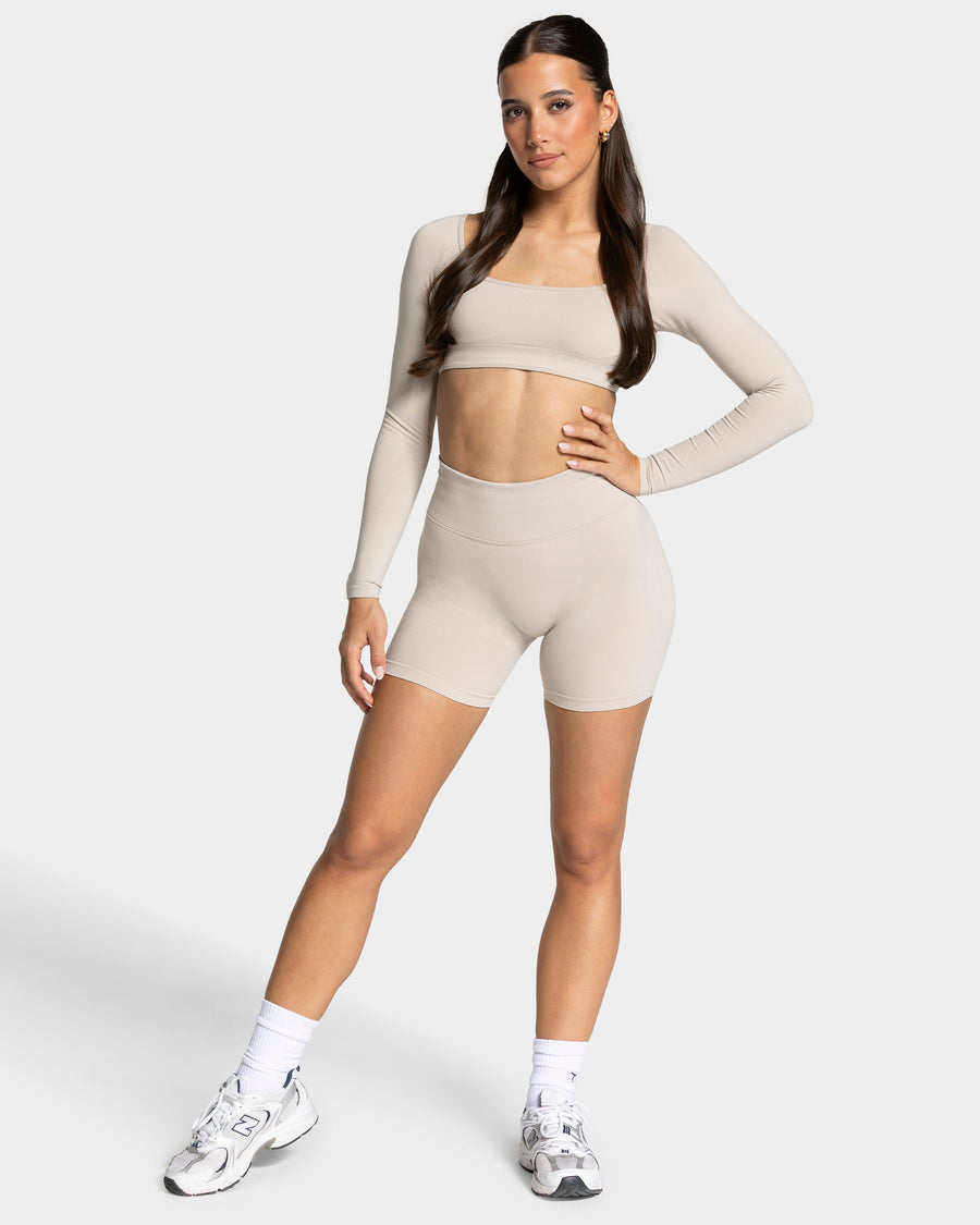 Haut à manches longues Backless Femme « cream »
