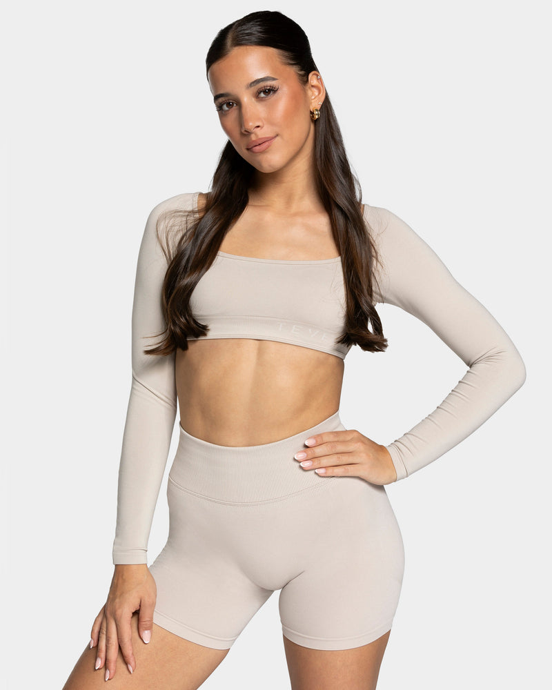 Haut à manches longues Backless Femme « cream »
