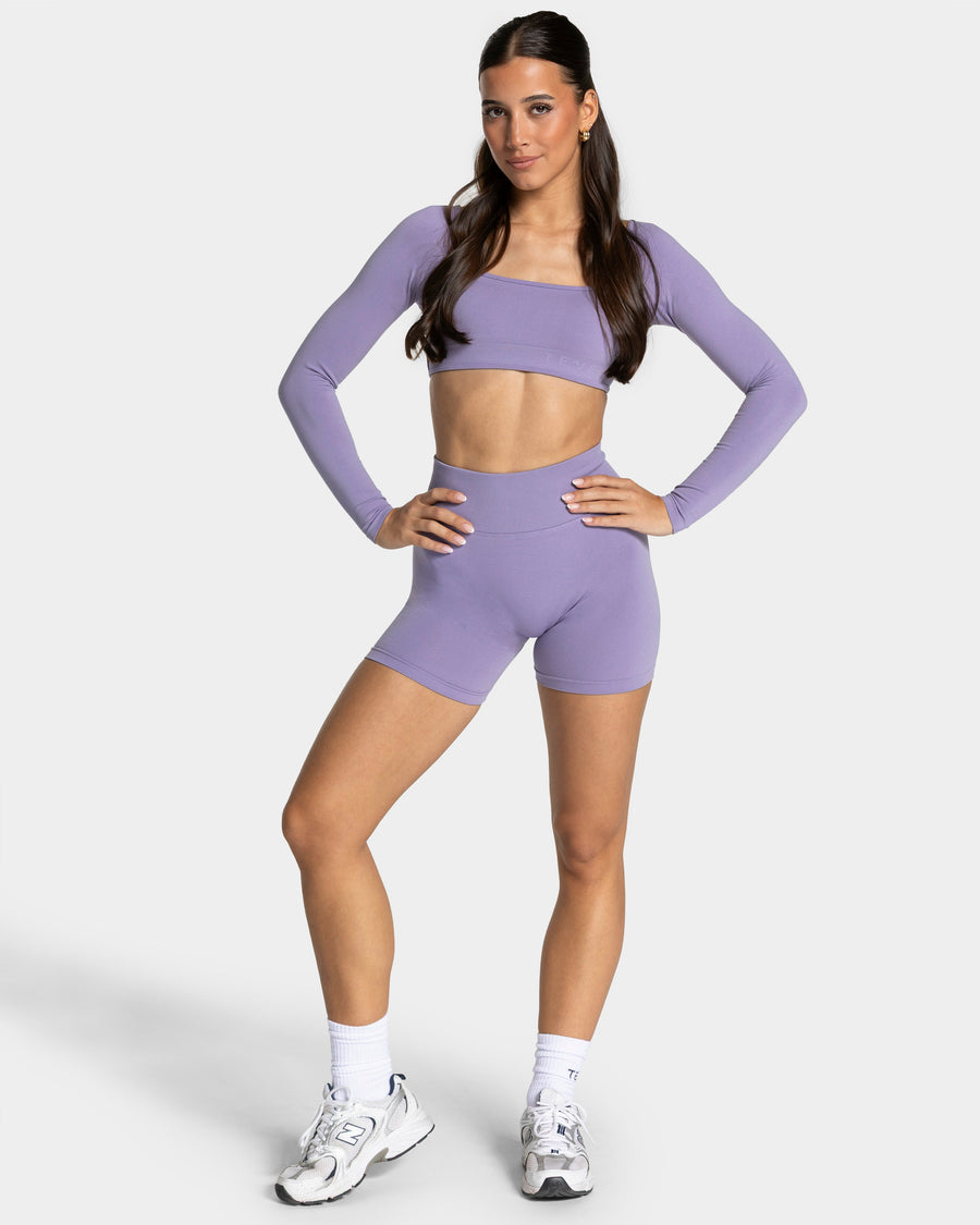 Haut à manches longues Backless Femme « lavande »