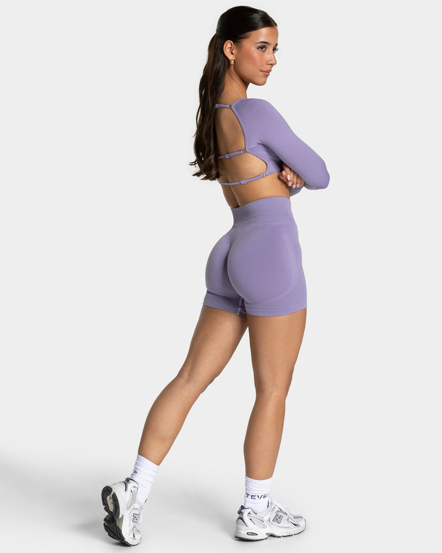 Haut à manches longues Backless Femme « lavande »