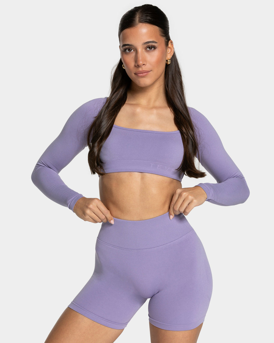Haut à manches longues Backless Femme « lavande »