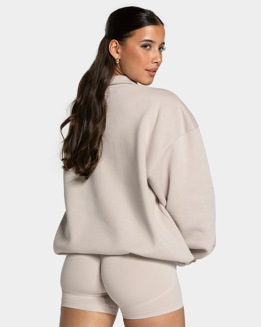 Sweat-shirt demi-zippé Femme « cream »