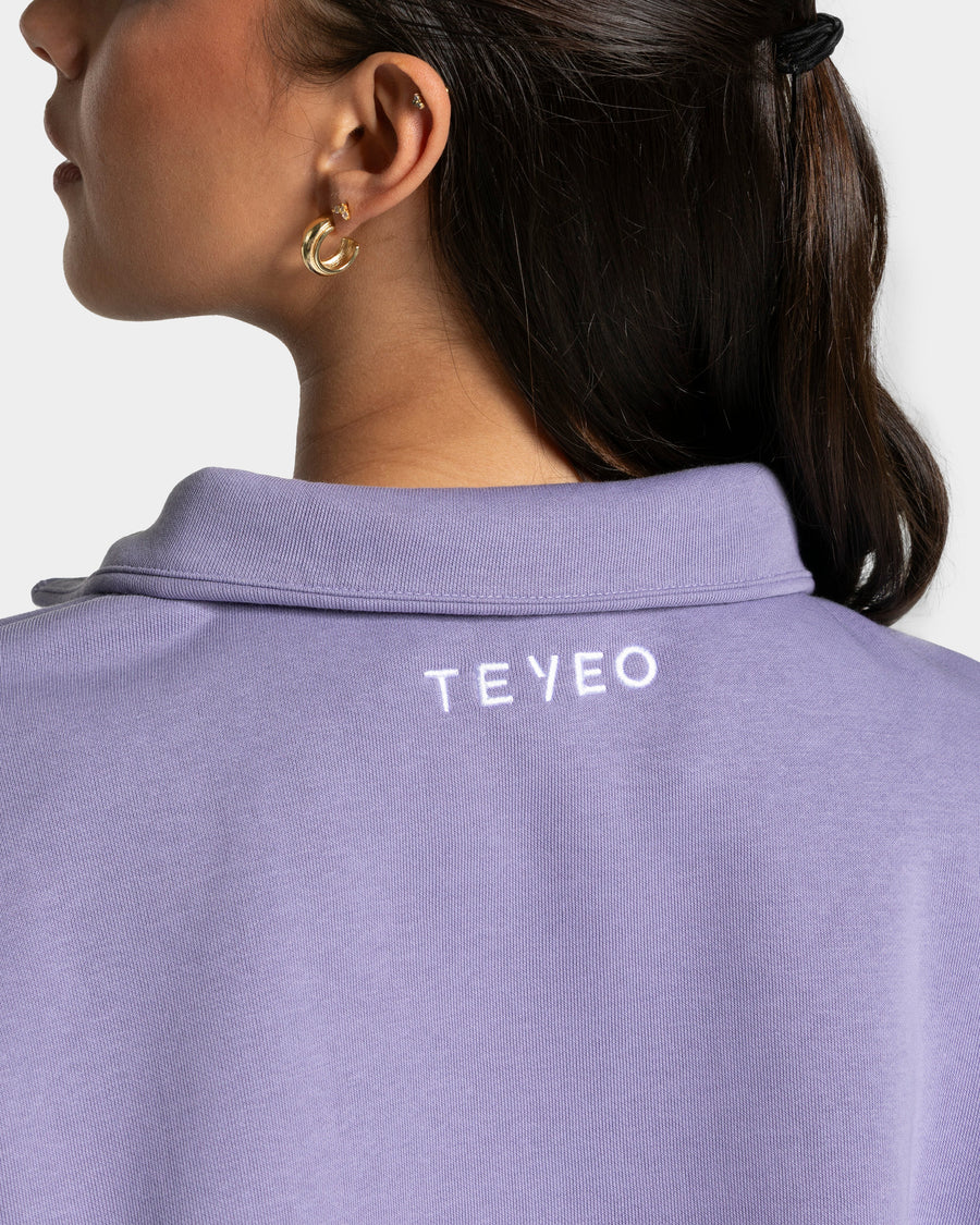 Sweat-shirt demi-zippé Femme « lavande »