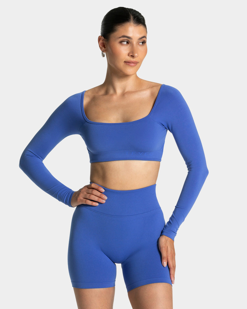 Haut à manches longues Backless Femme « bleu roi »