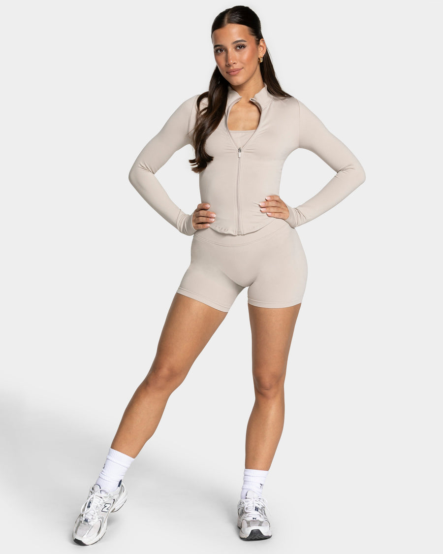 Veste de sport zippée Shaping Femme « cream »