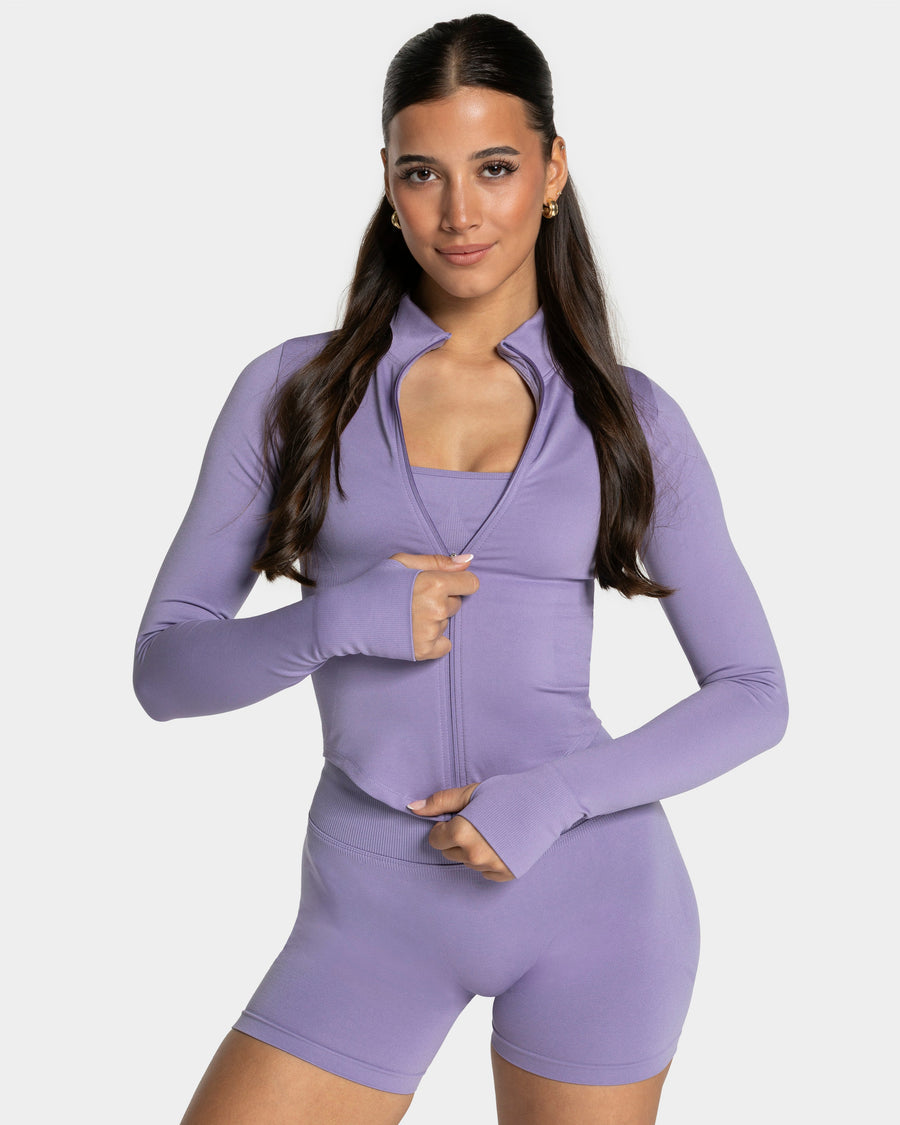 Veste de sport zippée Shaping Femme « lavande »