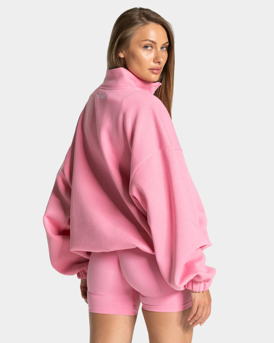 Sweat-shirt demi-zippé Femme « rose »