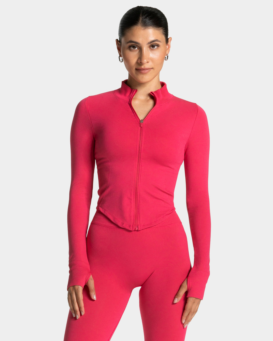 Veste de sport zippée Shaping Femme « berry »