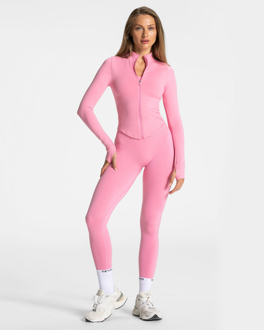 Veste de sport zippée Femme Shaping « rose »