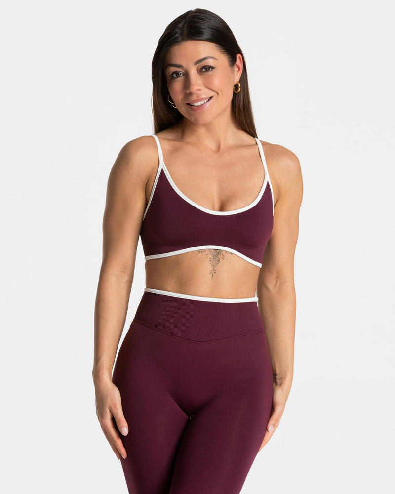 Brassière Contrastline « prune »