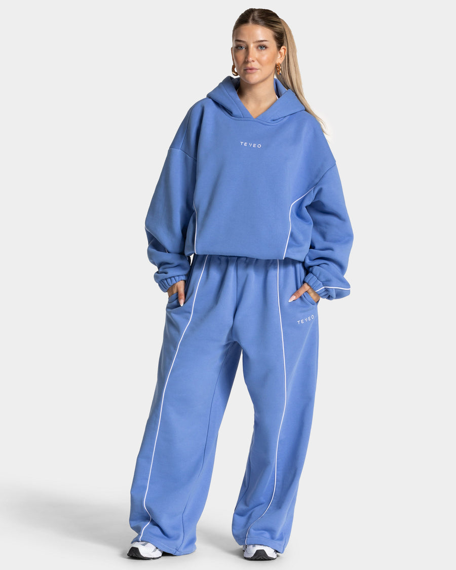Sweat à capuche Contrastline « azur »