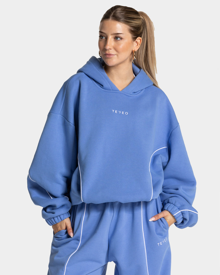 Sweat à capuche Contrastline « azur »