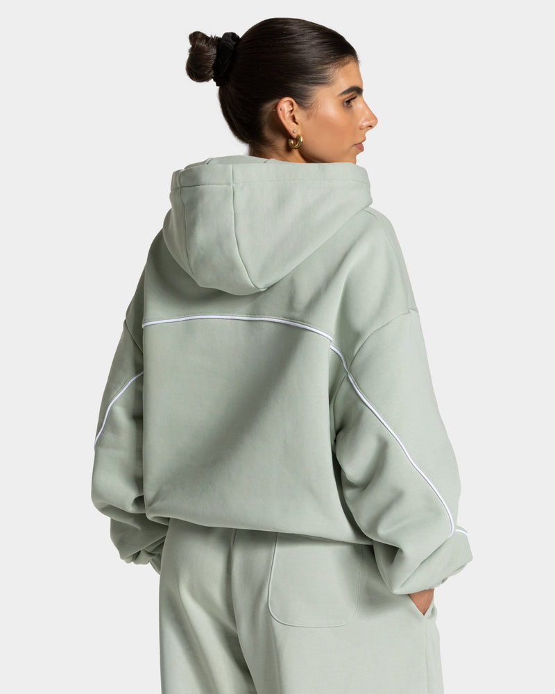 Sweat à capuche Contrastline « pistache »