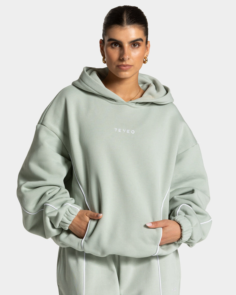 Sweat à capuche Contrastline « pistache »