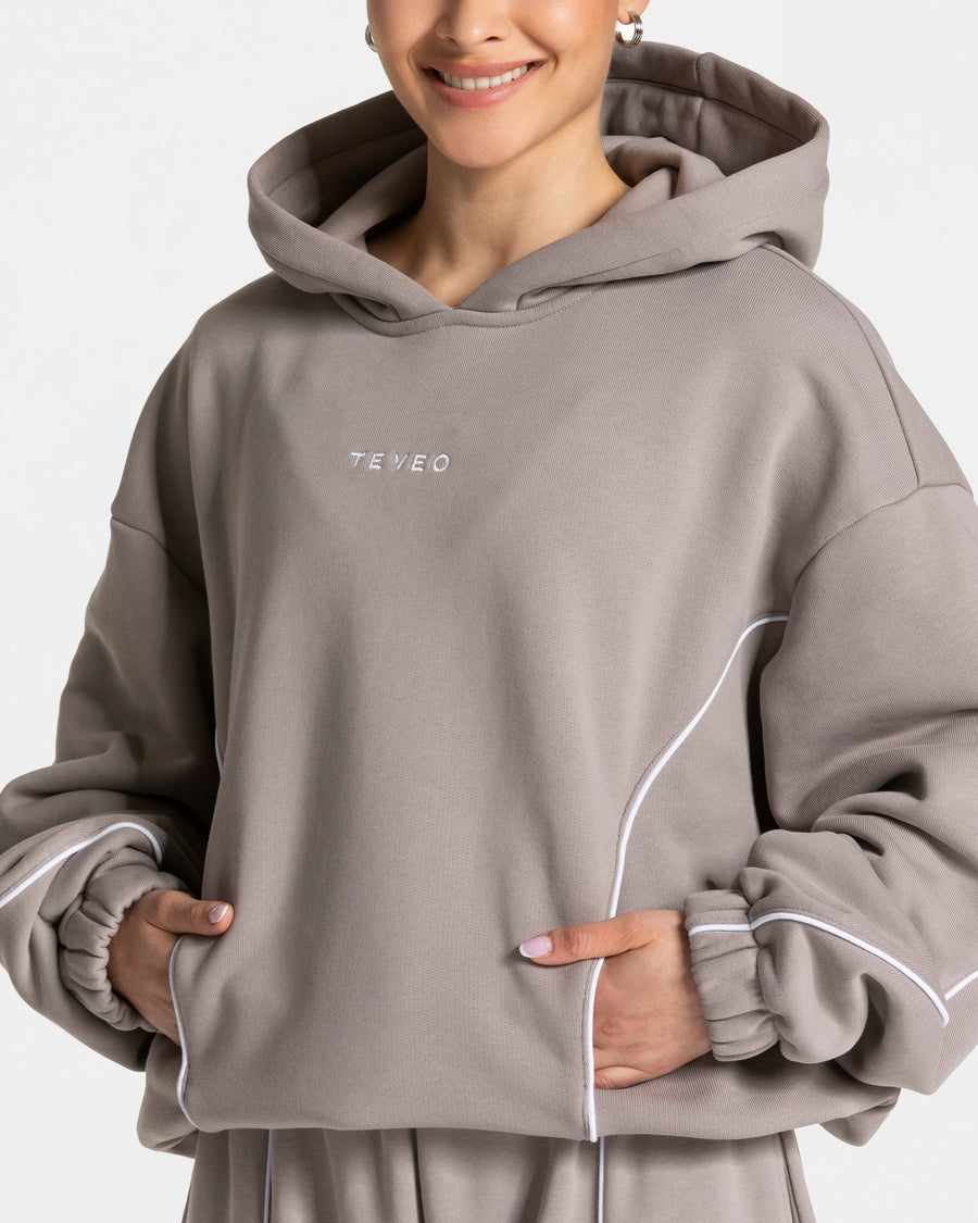 Sweat à capuche Contrastline « stone »