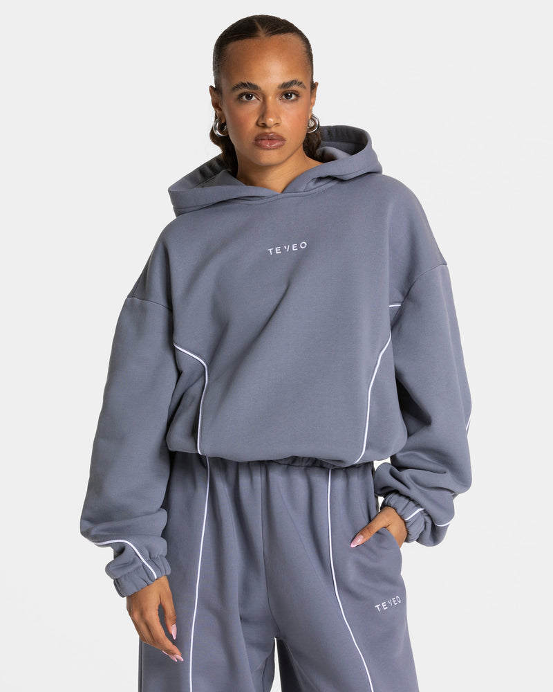 Sweat à capuche Contrastline « argenté »