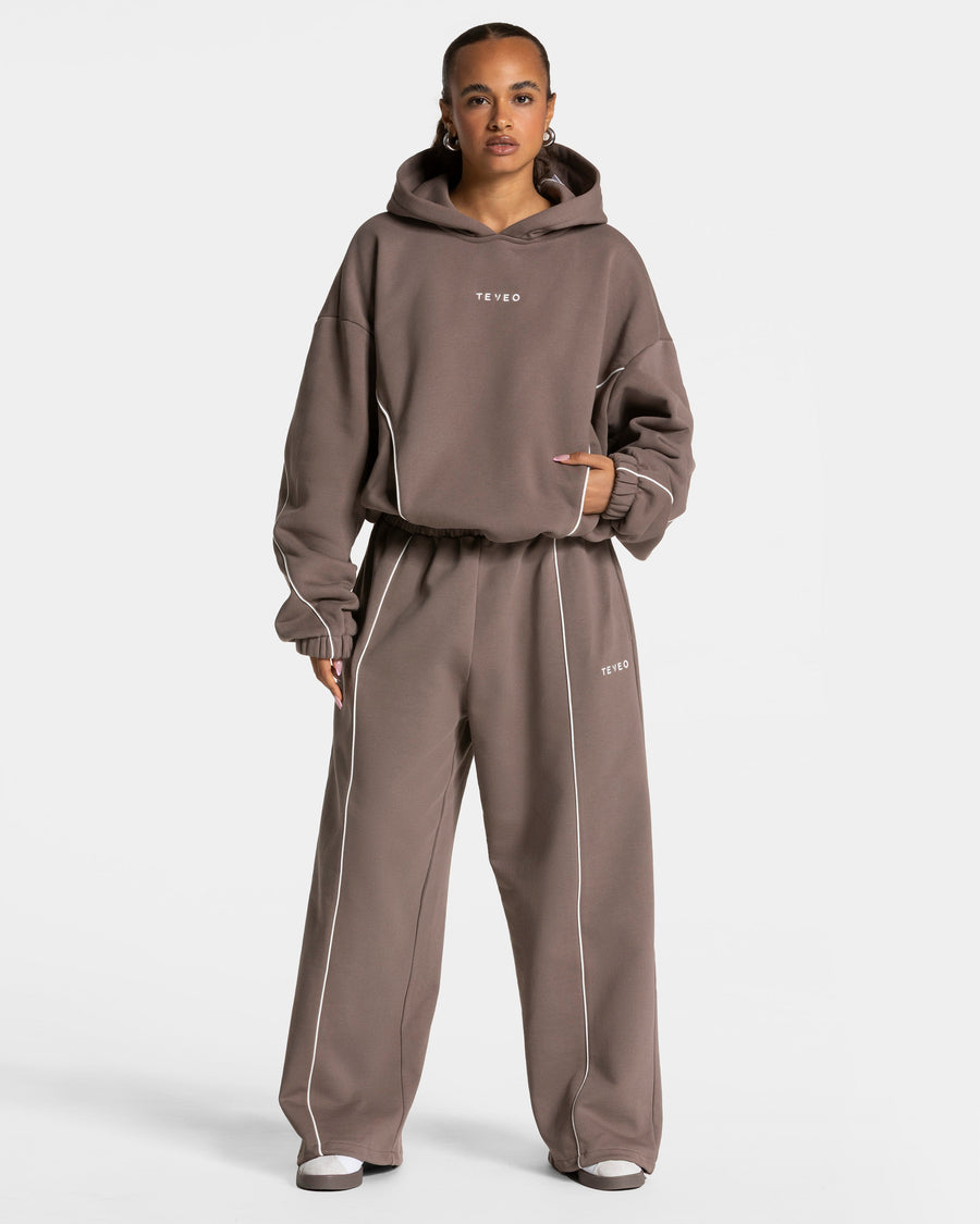 Sweat à capuche Contrastline « moka »