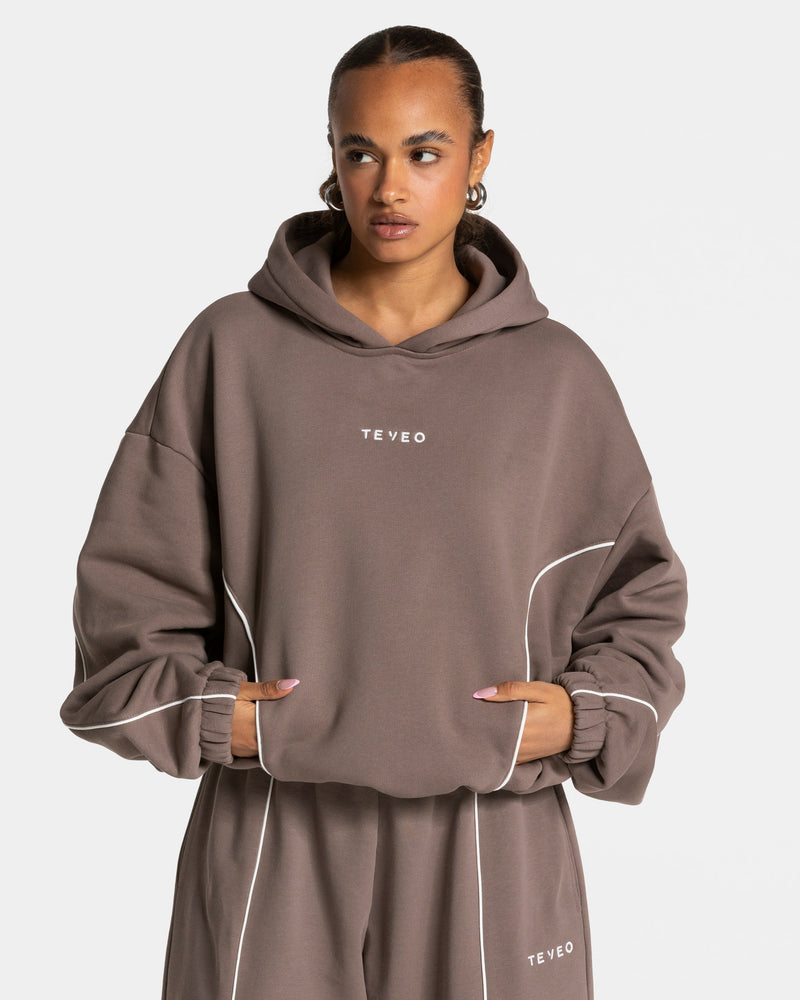 Sweat à capuche Contrastline « moka »