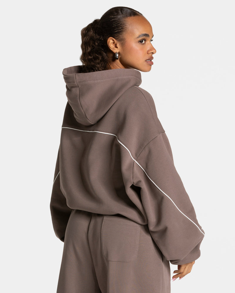 Sweat à capuche Contrastline « moka »