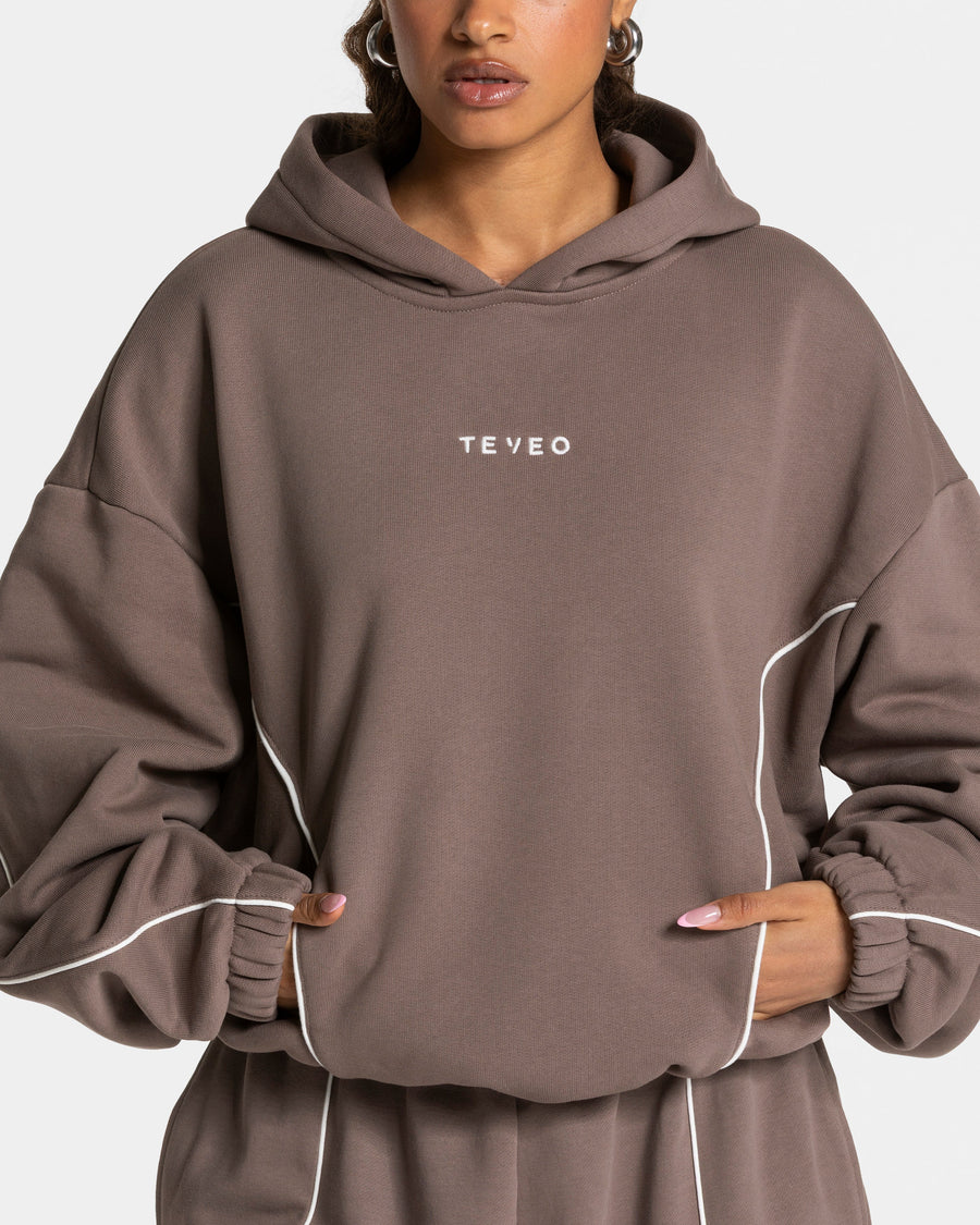 Sweat à capuche Contrastline « moka »