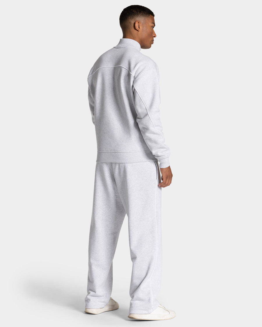 Sweat-shirt zippé Contrastline « blanc chiné - blanc »