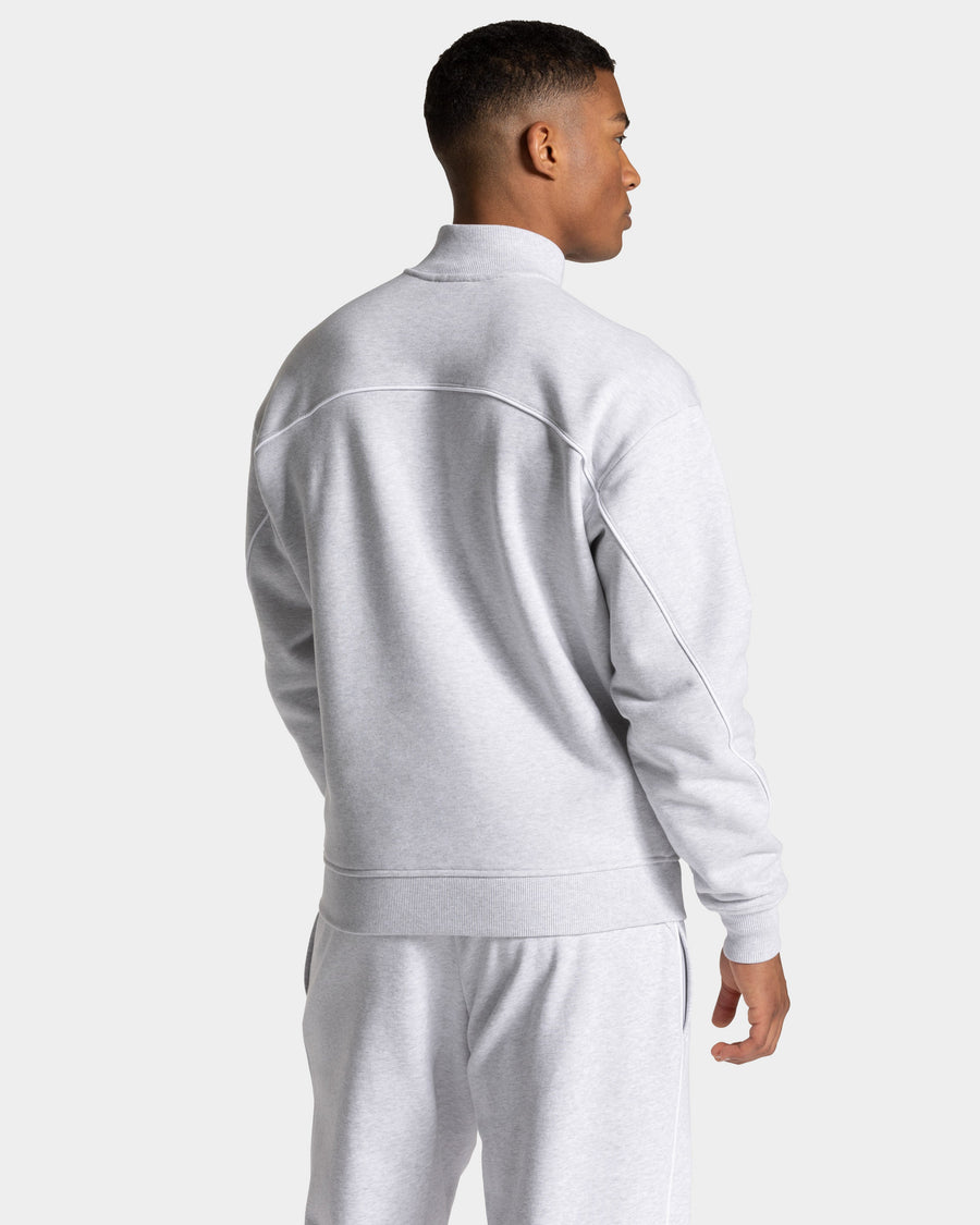 Sweat-shirt zippé Contrastline « blanc chiné - blanc »