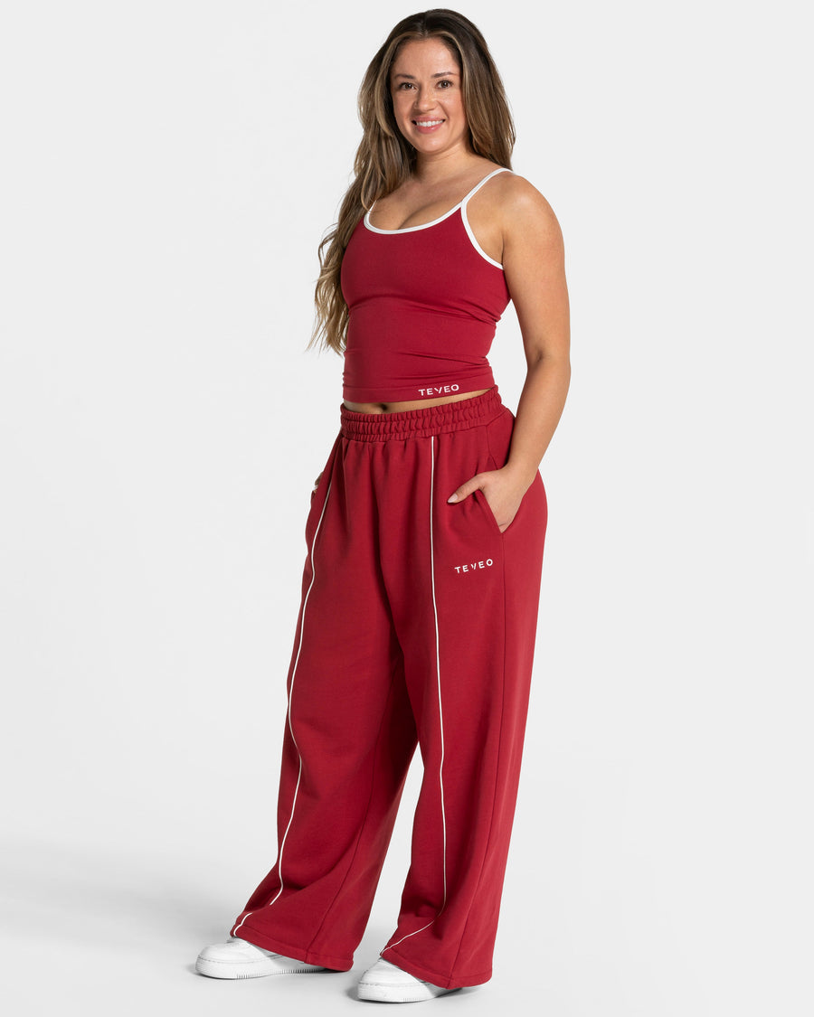 Pantalon de jogging Contrastline Wide Leg « Cherry »