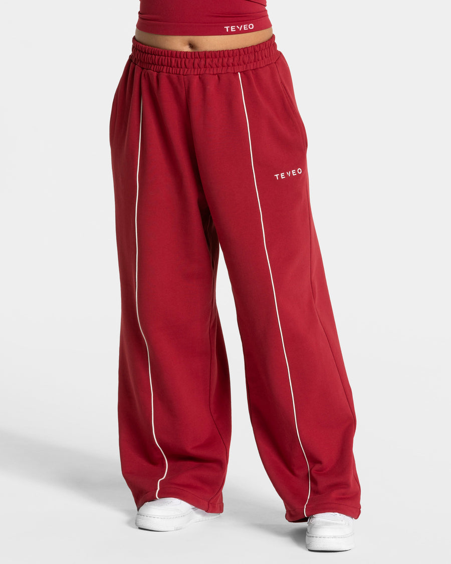 Pantalon de jogging Contrastline Wide Leg « Cherry »