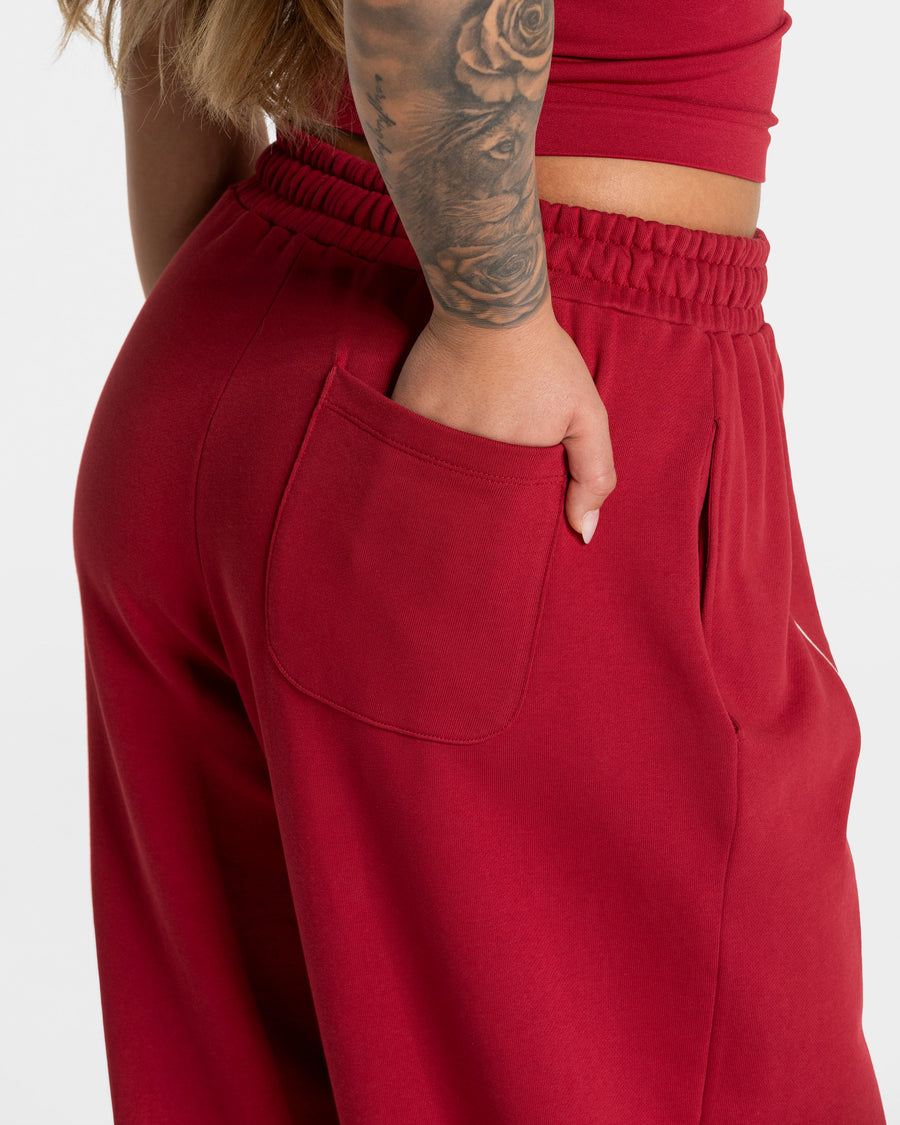 Pantalon de jogging Contrastline Wide Leg « Cherry »