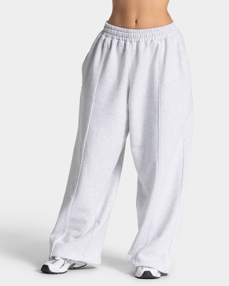 Pantalon de jogging Contrastline Wide Leg « blanc chiné »