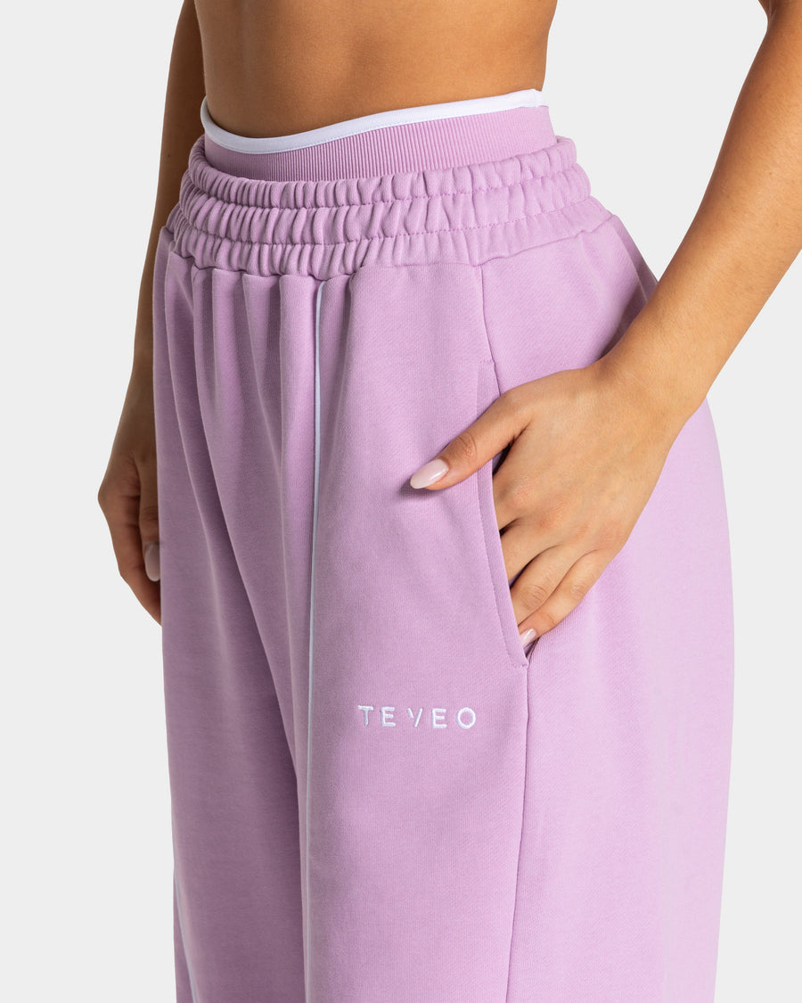 Pantalon de jogging Contrastline Wide Leg « orchidée »
