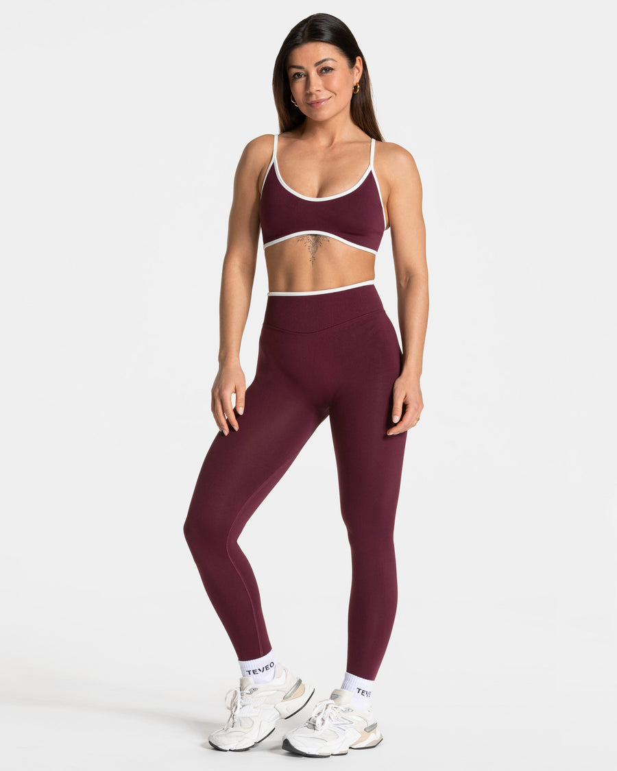 Legging Contrastline Sculpt scrunch « prune »