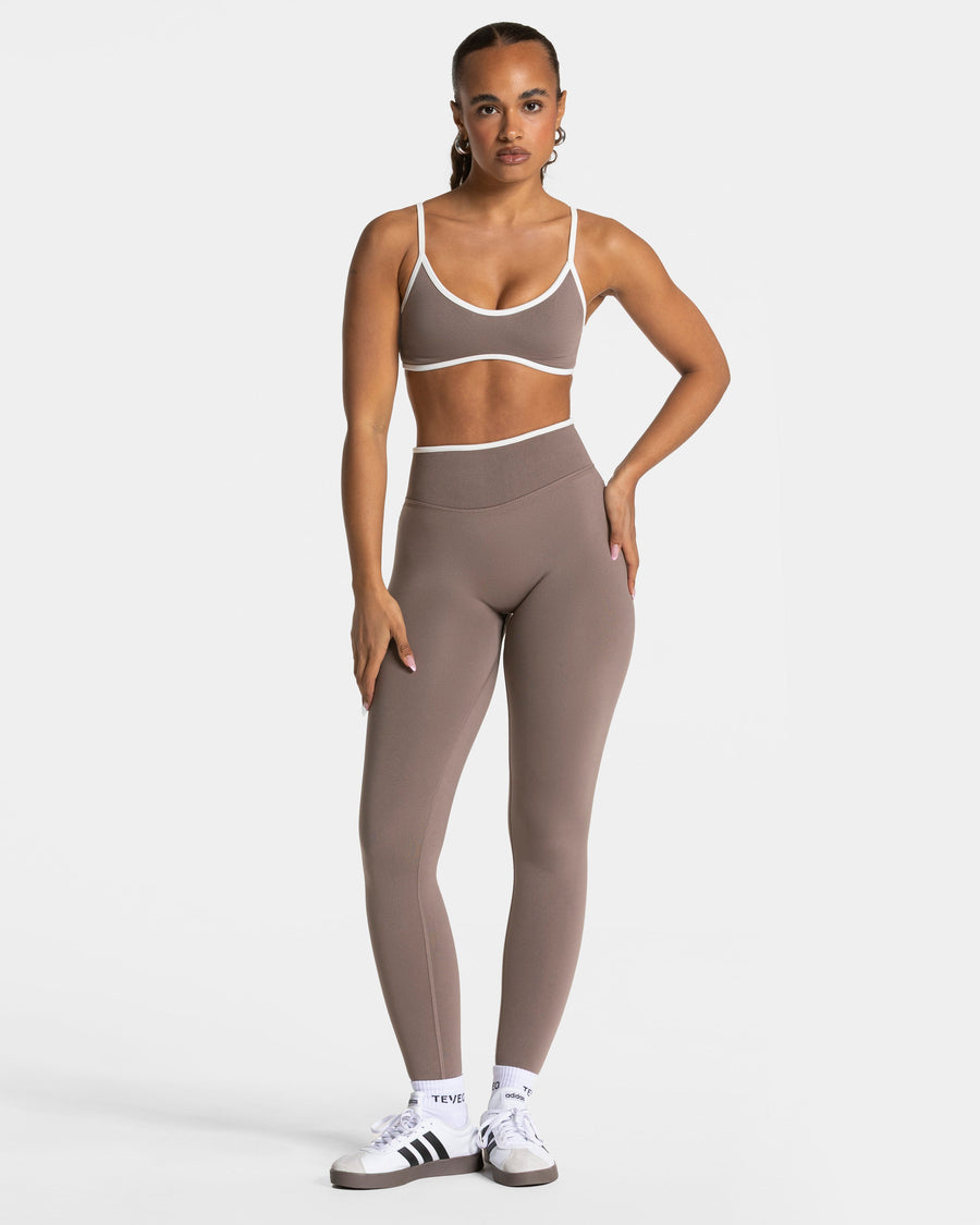 Legging Contrastline Sculpt scrunch « moka »