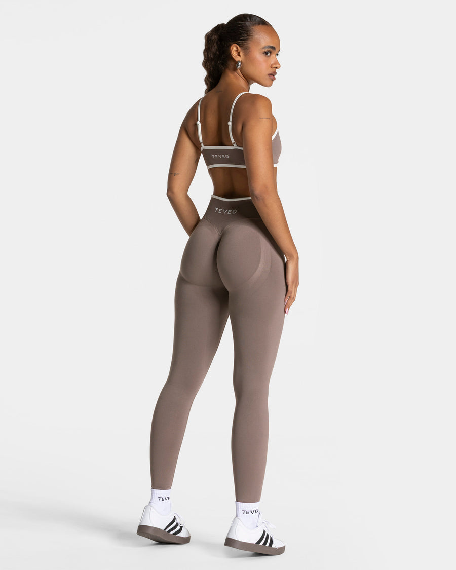 Legging Contrastline Sculpt scrunch « moka »
