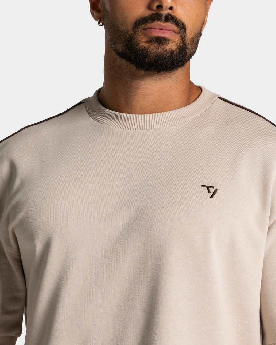 T-shirt oversize Contrastline « Cream »