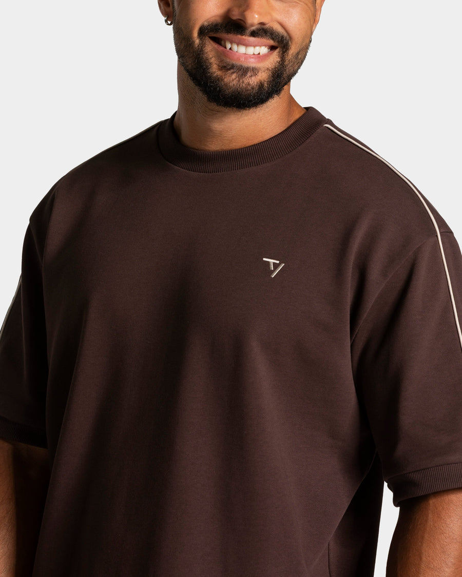 T-shirt oversize Contrastline « Espresso »