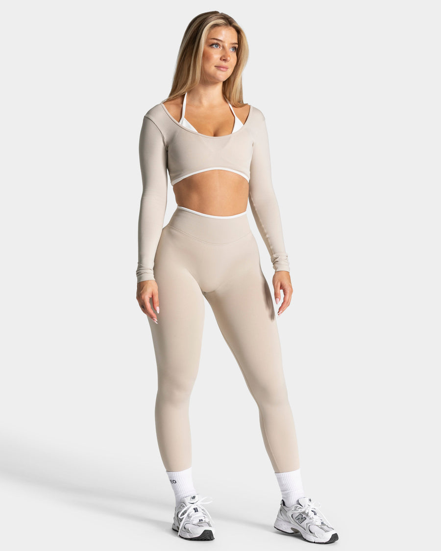 Legging Sculpt scrunch Contrastline « Cream »