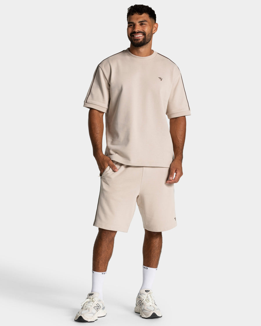T-shirt oversize Contrastline « Cream »