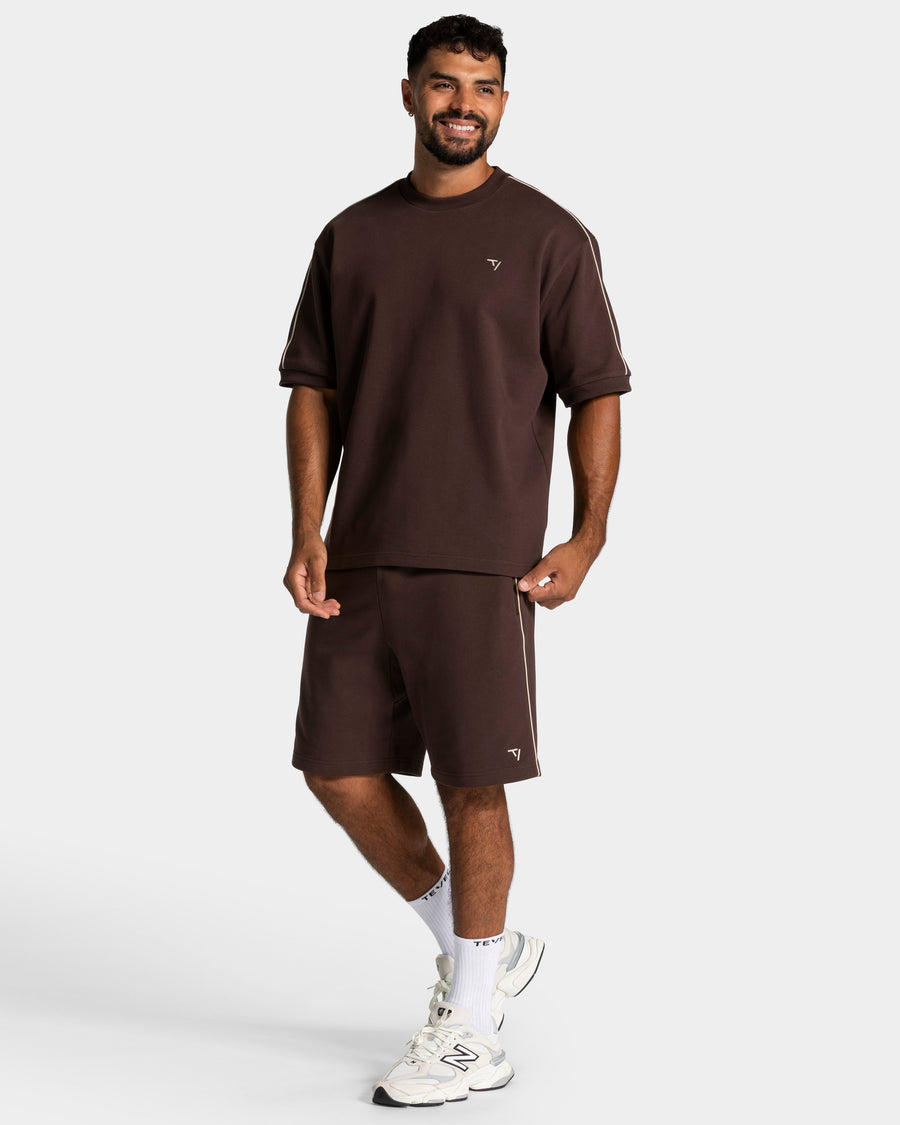 T-shirt oversize Contrastline « Espresso »